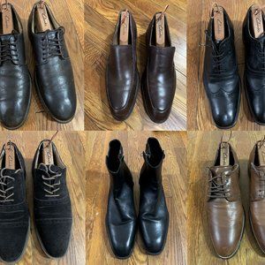 Men's Shoes 10.5 Dress and Casual 6-pair LOT Cole Haan Calvin Klein Zara Man